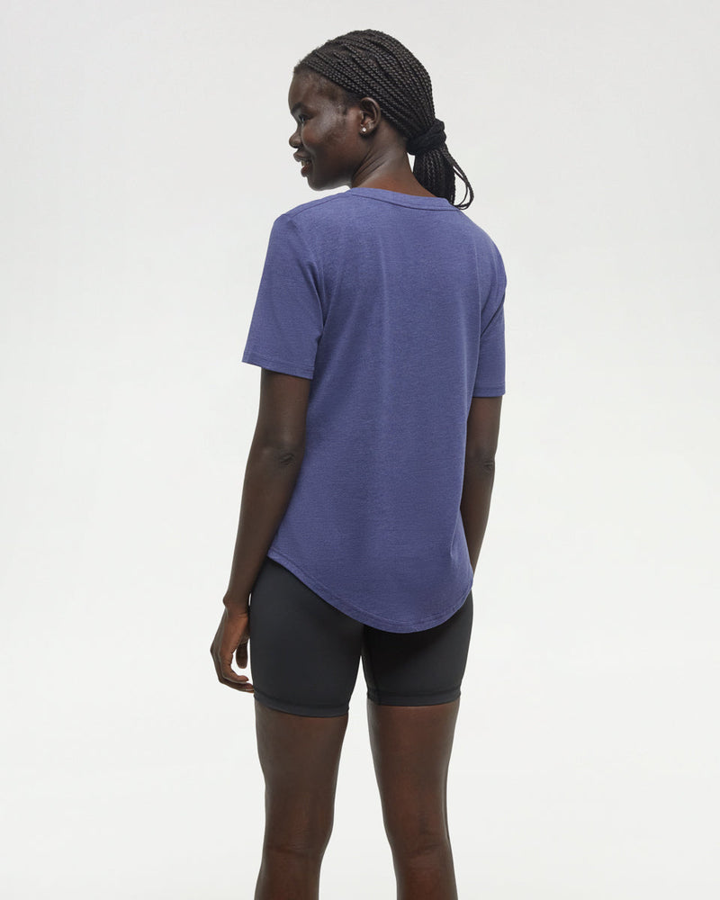 Blue-TreeBlend-V-Neck-T-Shirt