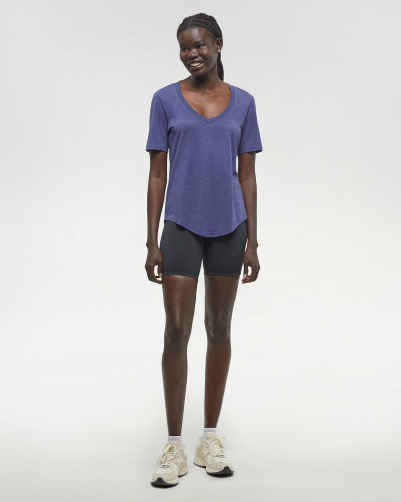 Blue-TreeBlend-V-Neck-T-Shirt