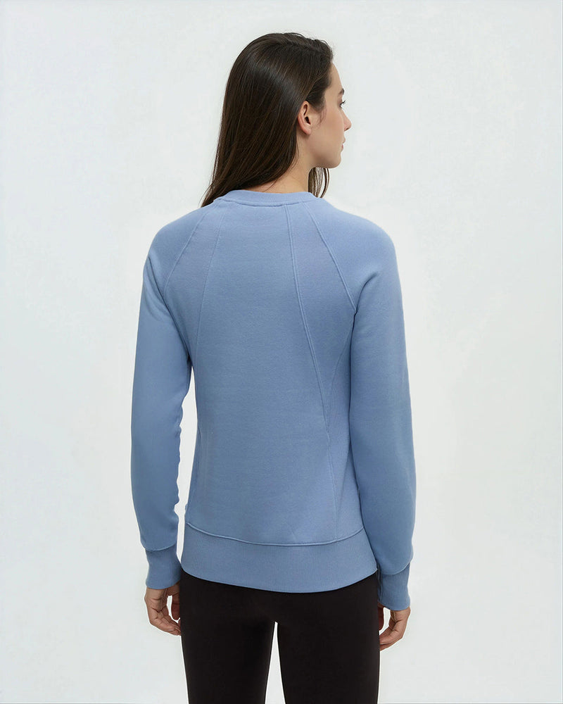 Blue-TreeFleece-Rib-Panel-Raglan-Crew