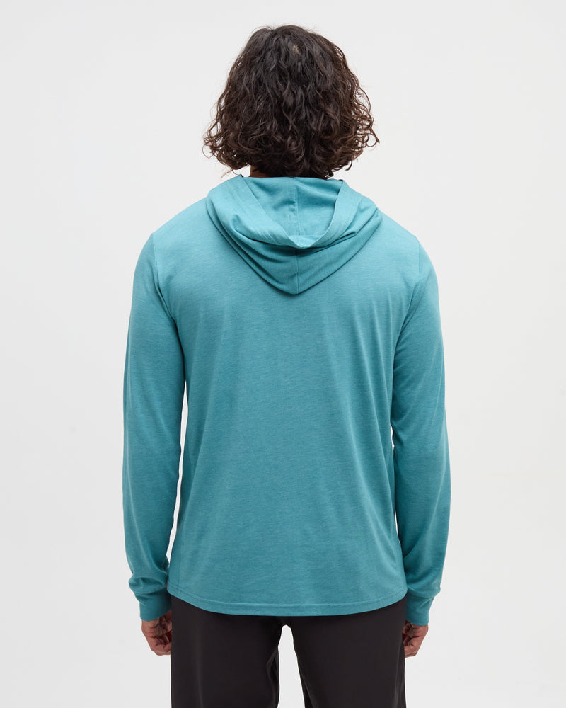 Blue-Treeblend-Hooded-Longlseeve-T-Shirt