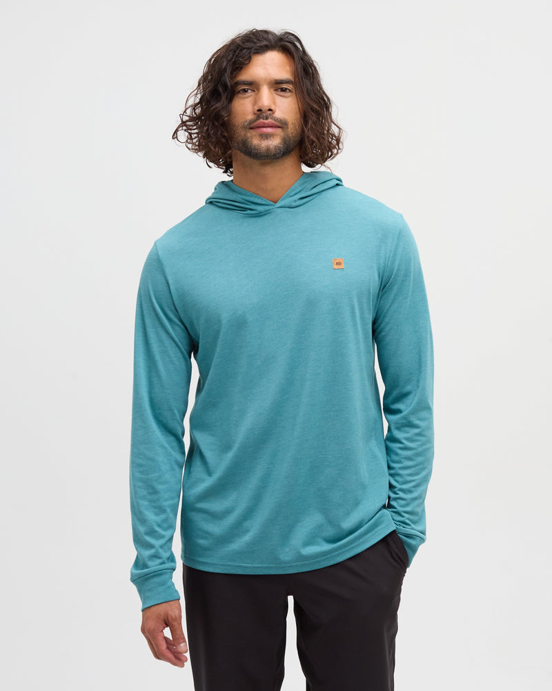Blue-Treeblend-Hooded-Longlseeve-T-Shirt