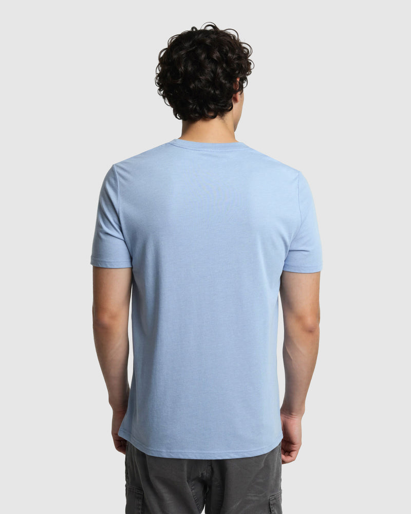 Blue-Treeblend-Regular-Fit-Crew-Neck-T-shirt