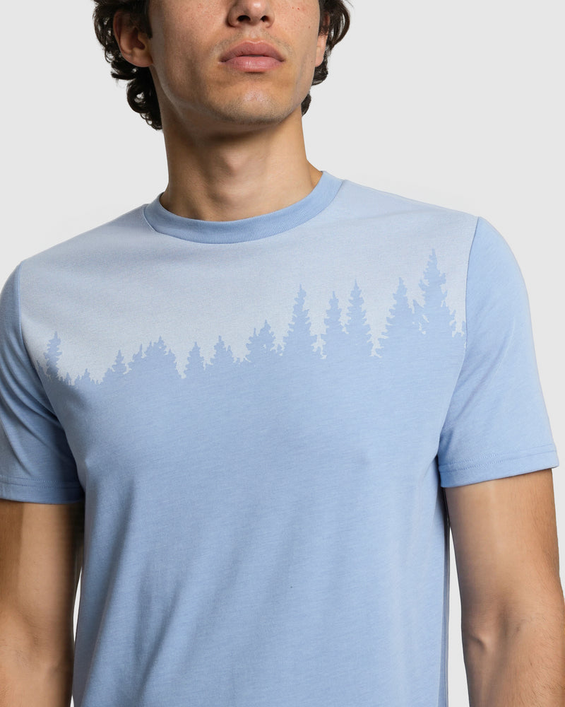 Blue-Treeblend-Regular-Fit-Crew-Neck-T-shirt