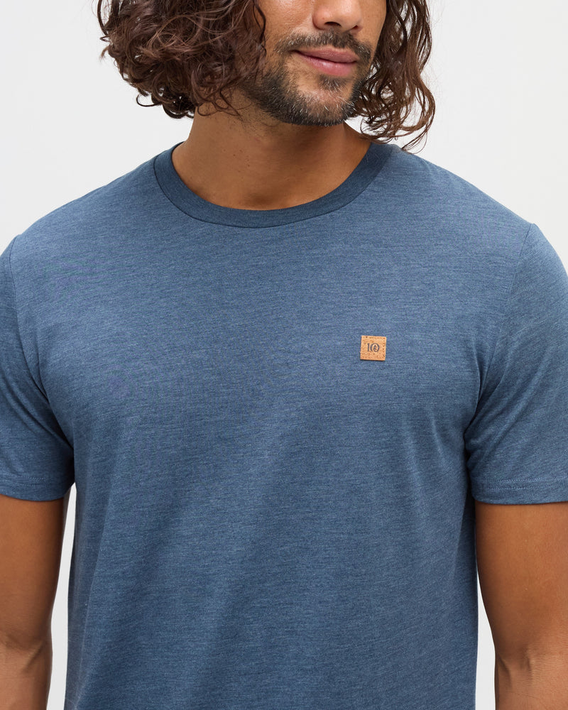 Blue-Treeblend-Regular-Fit-Crew-Neck-T-shirt