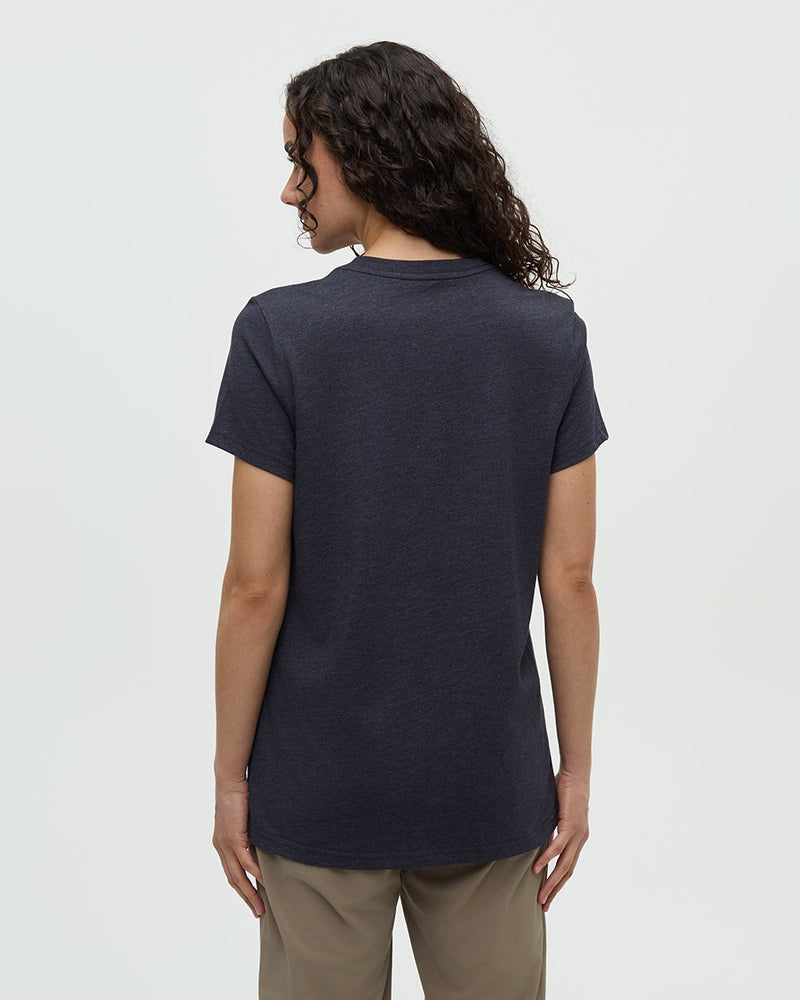 Blue-Treeblend-Regular-Fit-Crew-Neck-T-shirt