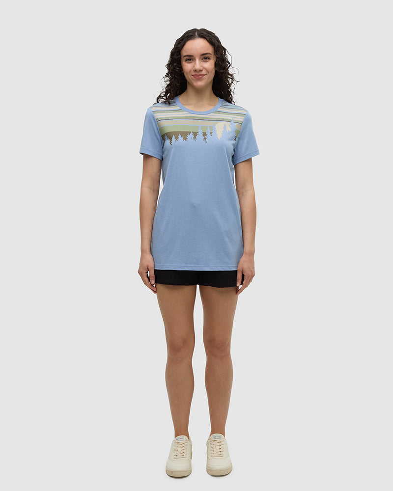 Blue-Treeblend-Regular-Fit-Crew-Neck-T-shirt