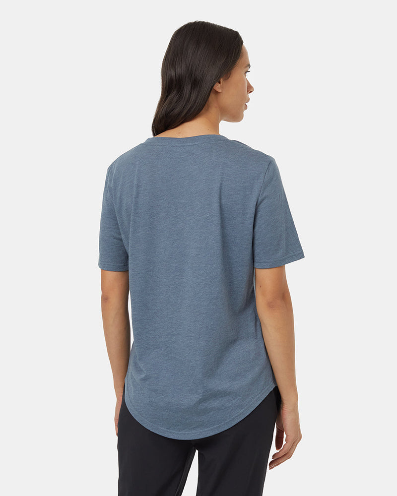 Blue-V-Neck-Short-Sleeve-T-Shirt