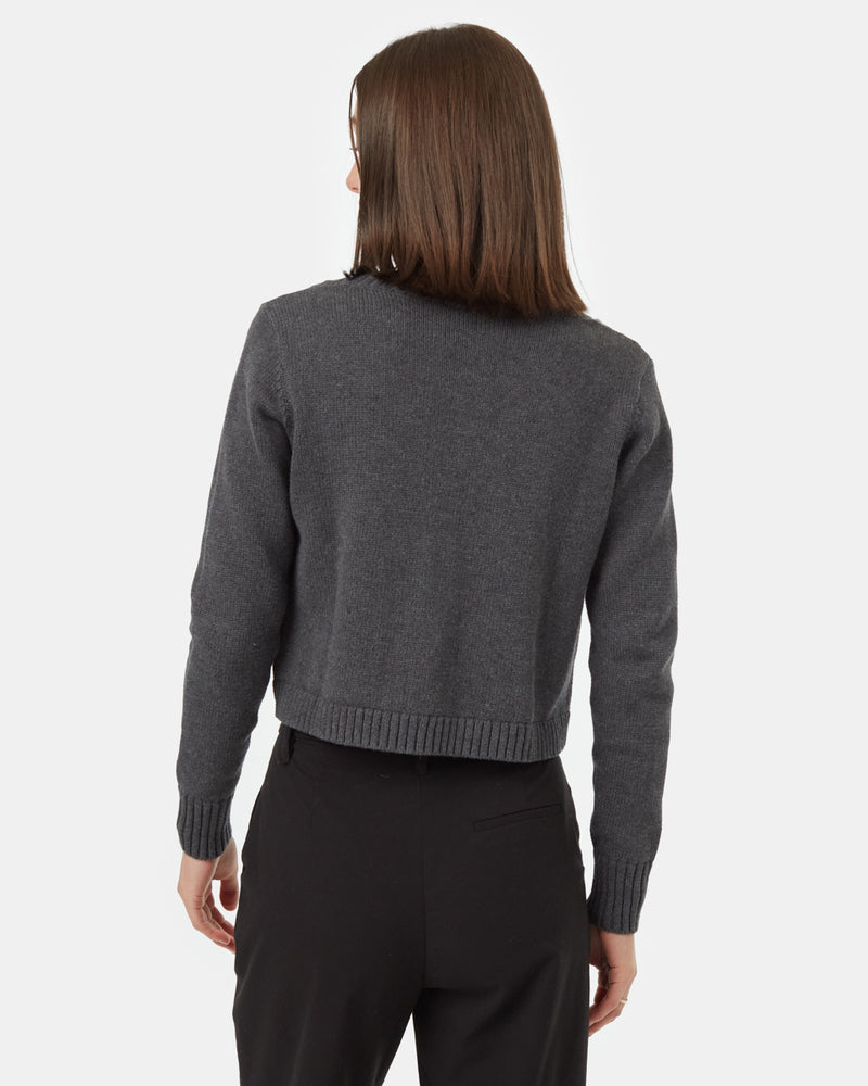 Blue-Women_s-Knit-Button--CardiganSweater