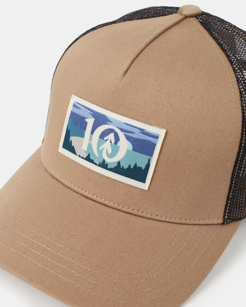 Brown-5-Panel-High-Profile-Baseball-Cap