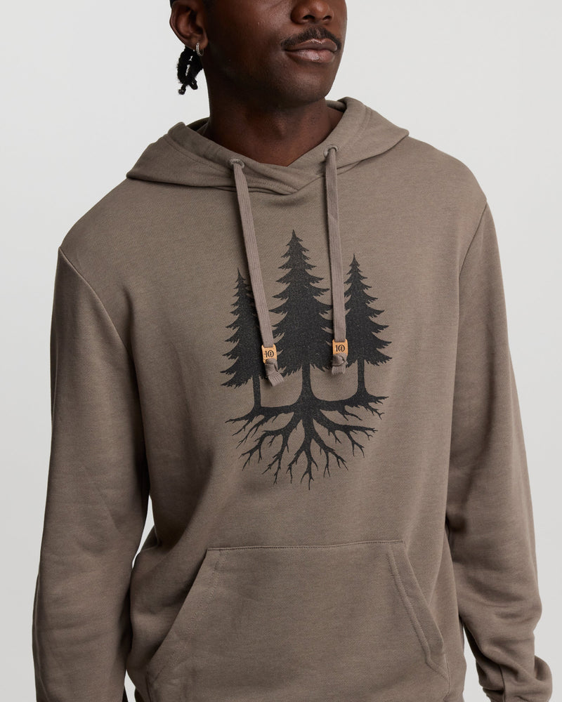 Brown-Classic-Fit-Graphic-Hoodie