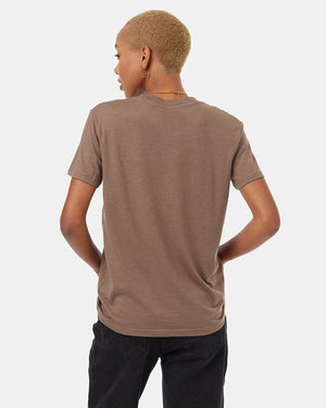 Brown-Crew-Neck-Graphic-Shortsleeve-T-Shirt