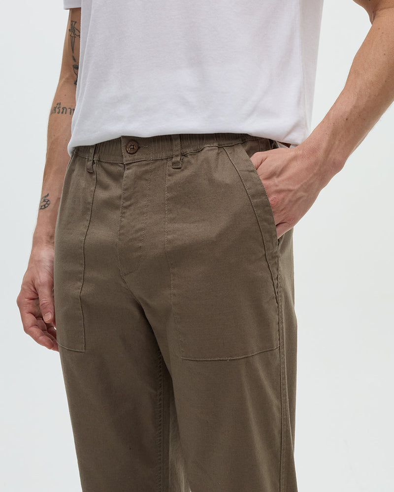 Brown-Hemp-Cotton-Straight-Leg-Pant