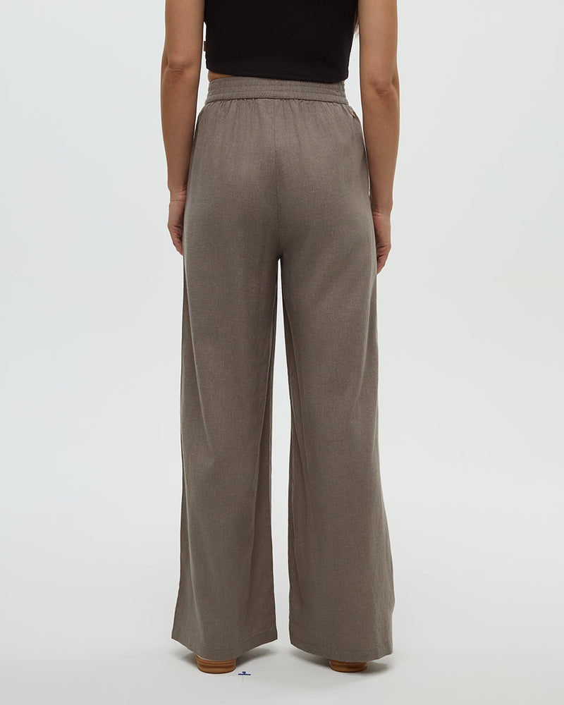 Brown-Hemp-High-Rise-Wide-Leg-Pant