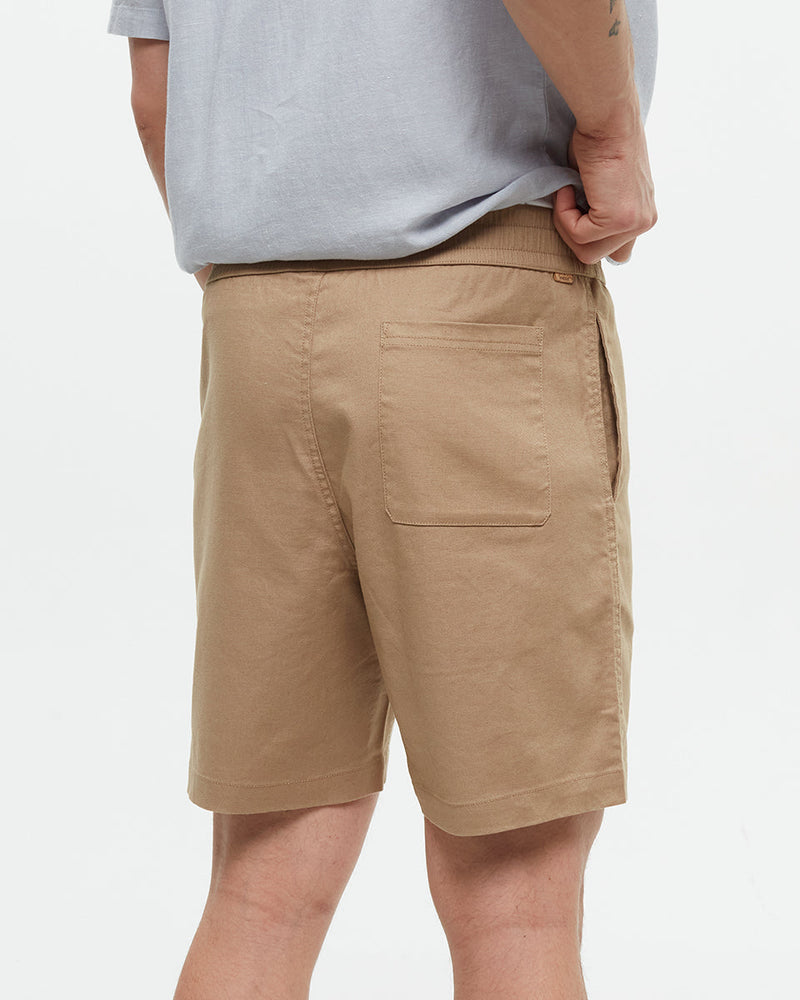 Brown-Mens-Hemp-Mid-Rise-Shorts