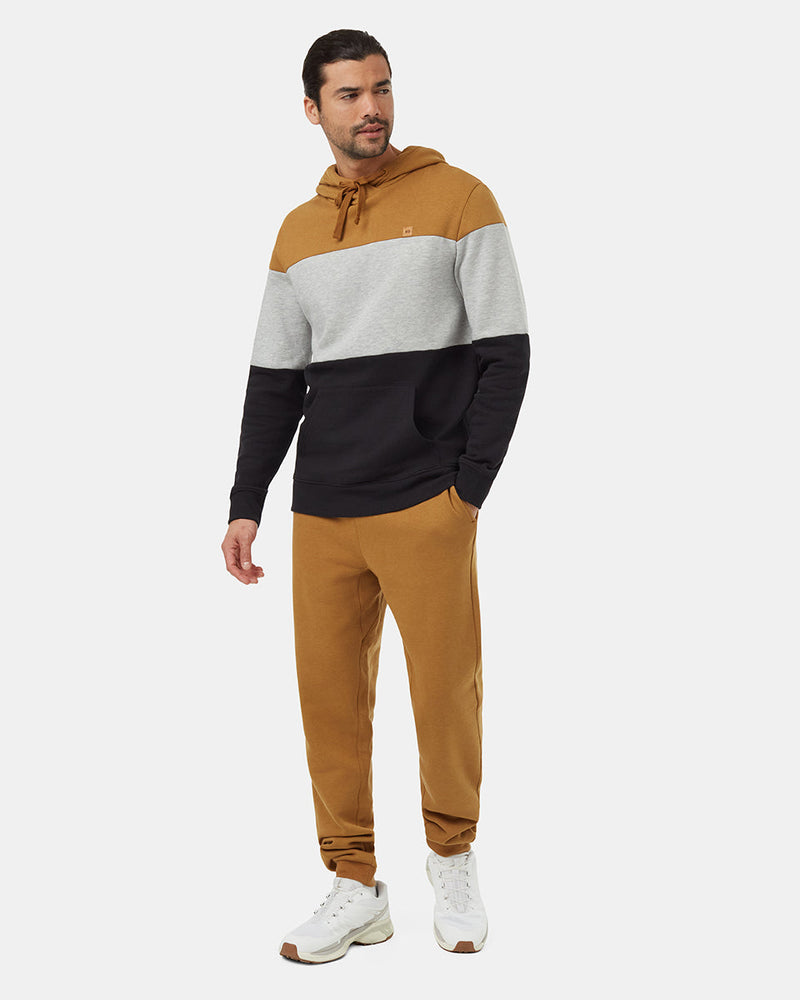 Brown-Mens-Stripe-Pullover-Hoodie