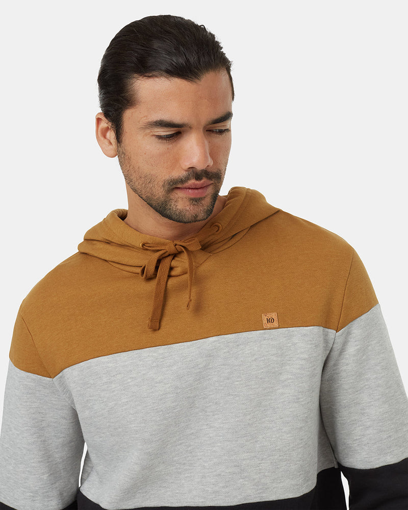 Brown-Mens-Stripe-Pullover-Hoodie