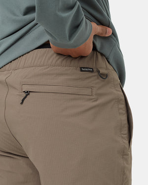 Brown-Mid-Rise-Full-Length-Tapered-Water-Repellent-Pants