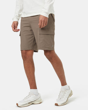 Brown-Mid-Rise-Water-Repellent-Shorts