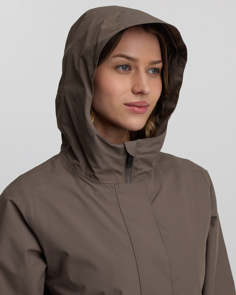 Brown-Misty-Rain-Shell-Hooded-Rain-Jacket