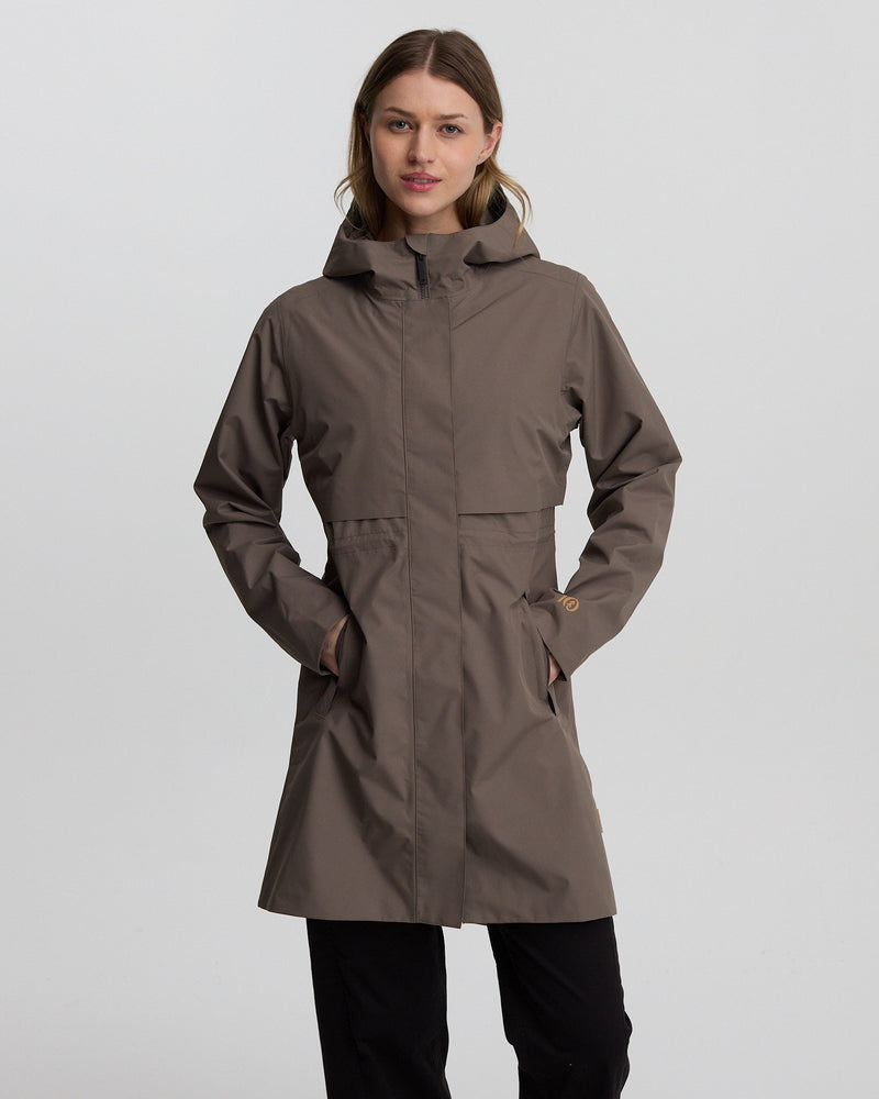 Brown-Misty-Rain-Shell-Hooded-Rain-Jacket