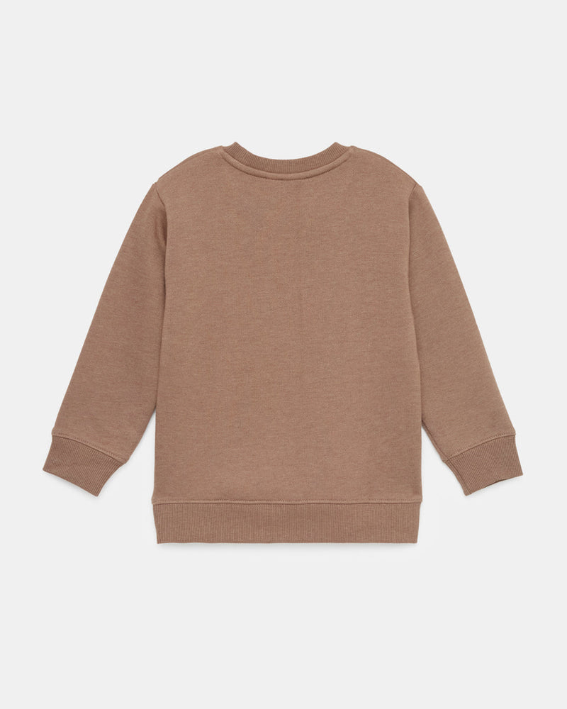 Brown-Organic-Cotton-Graphic-Crew-Neck-Sweatshirt