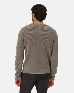 Brown-Organic-Cotton-Pocketed-Crew-Neck-Sweater