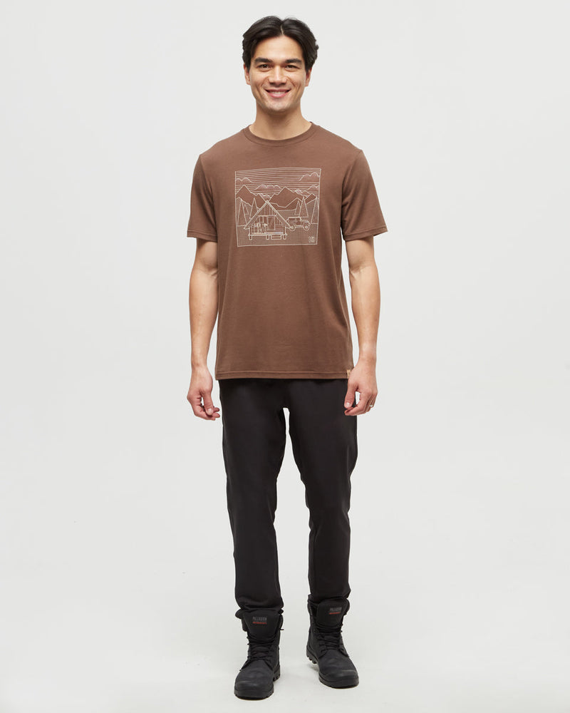 Brown-Printed-Graphic-TreeBlend-T-Shirt