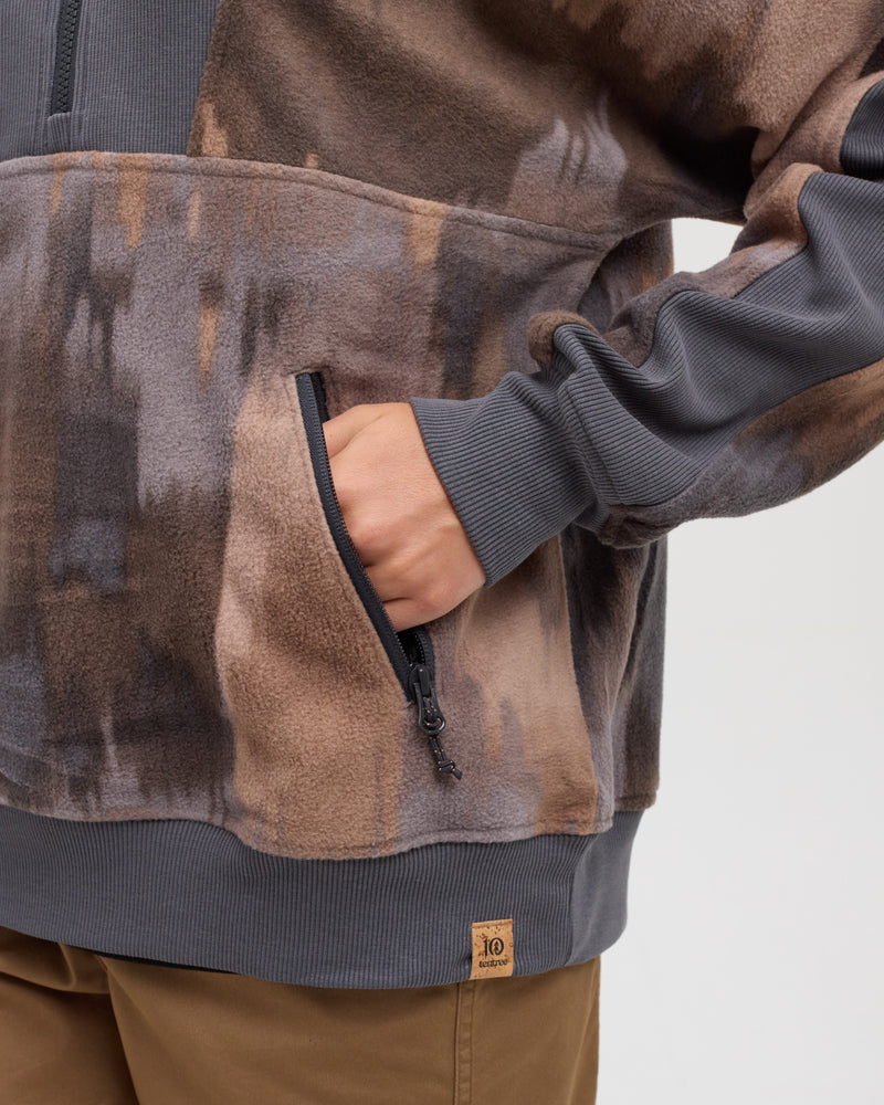 Brown-Recycled-MicroFleece-Half-Zip