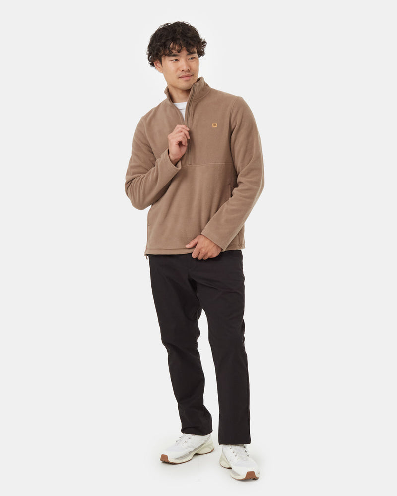 Brown-Recycled-Polyester-Collared-12Zip-Sweater