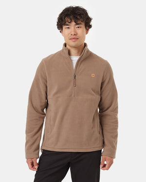 Brown-Recycled-Polyester-Collared-12Zip-Sweater