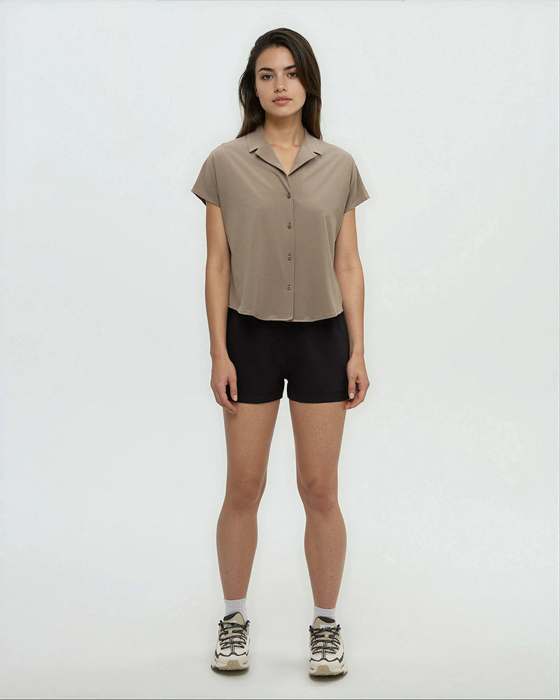 Brown-Regular-Fit-Button-Up-Shirt