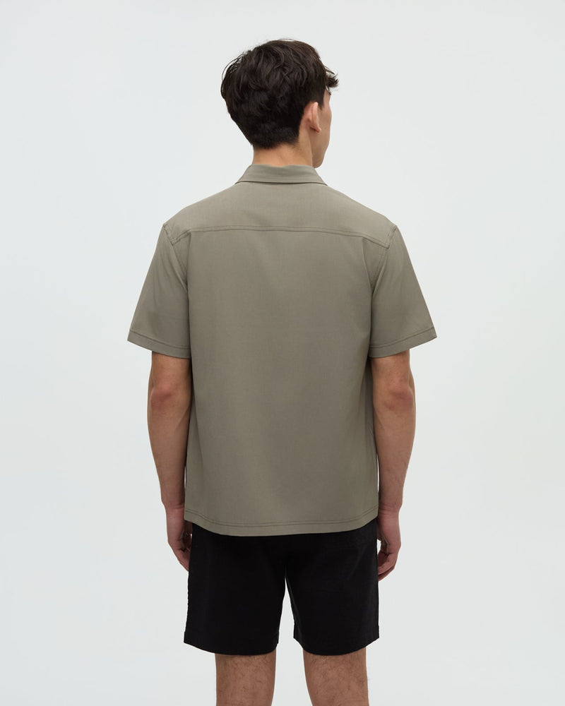 Brown-Regular-Fit-Shortsleeve-Button-Up-Shirt