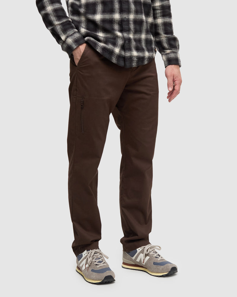 Brown-Regular-Mid-Rise-Straight-TechBlend-Pant