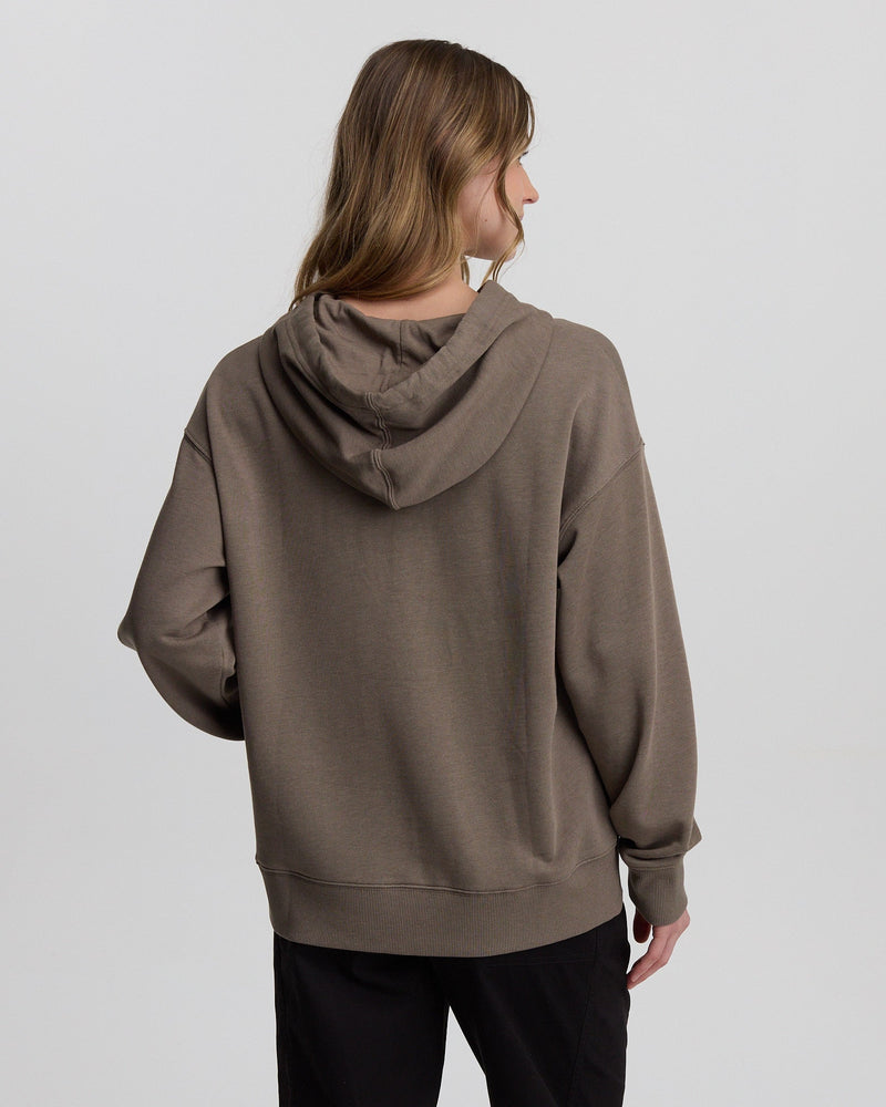 Brown-Relaxed-Graphic-Hoodie