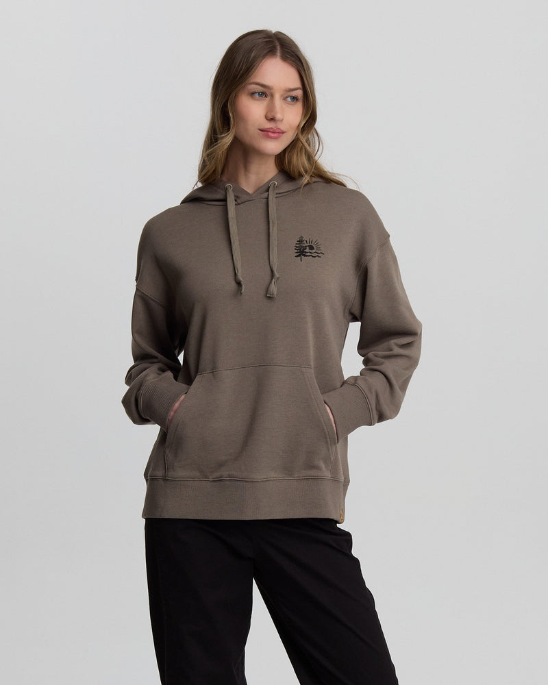 Brown-Relaxed-Graphic-Hoodie