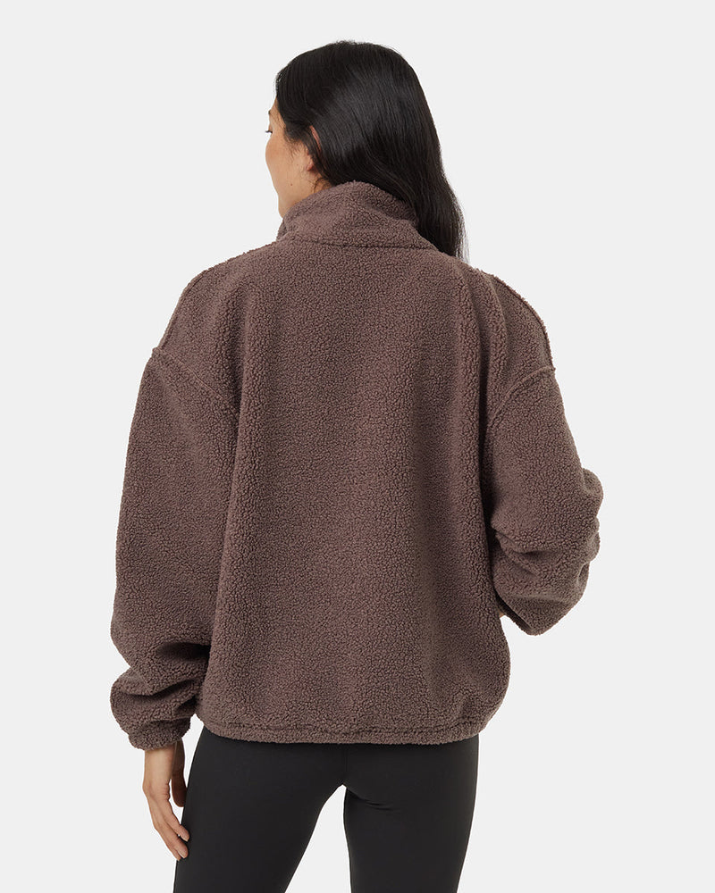 Brown-Reversible-Mock-Neck-Zip-Up