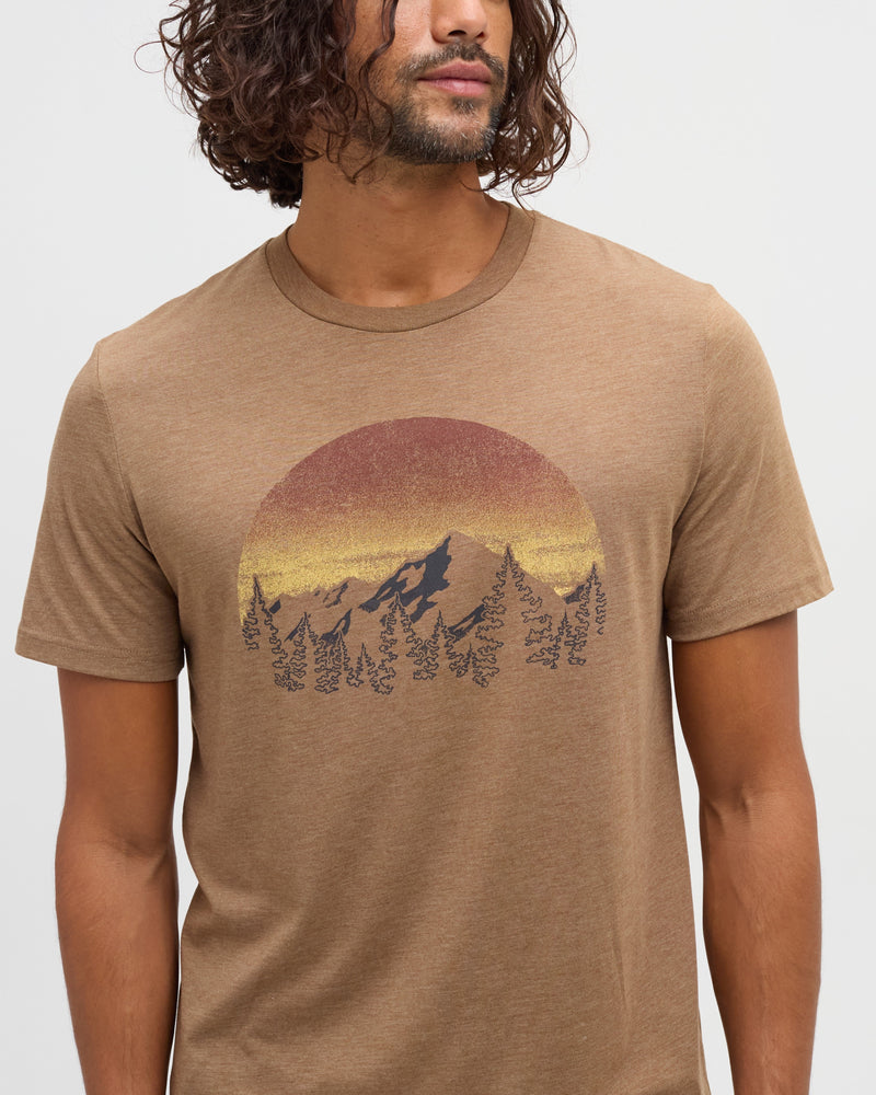 Brown-Treeblend-Regular-Fit-Crew-Neck-T-shirt
