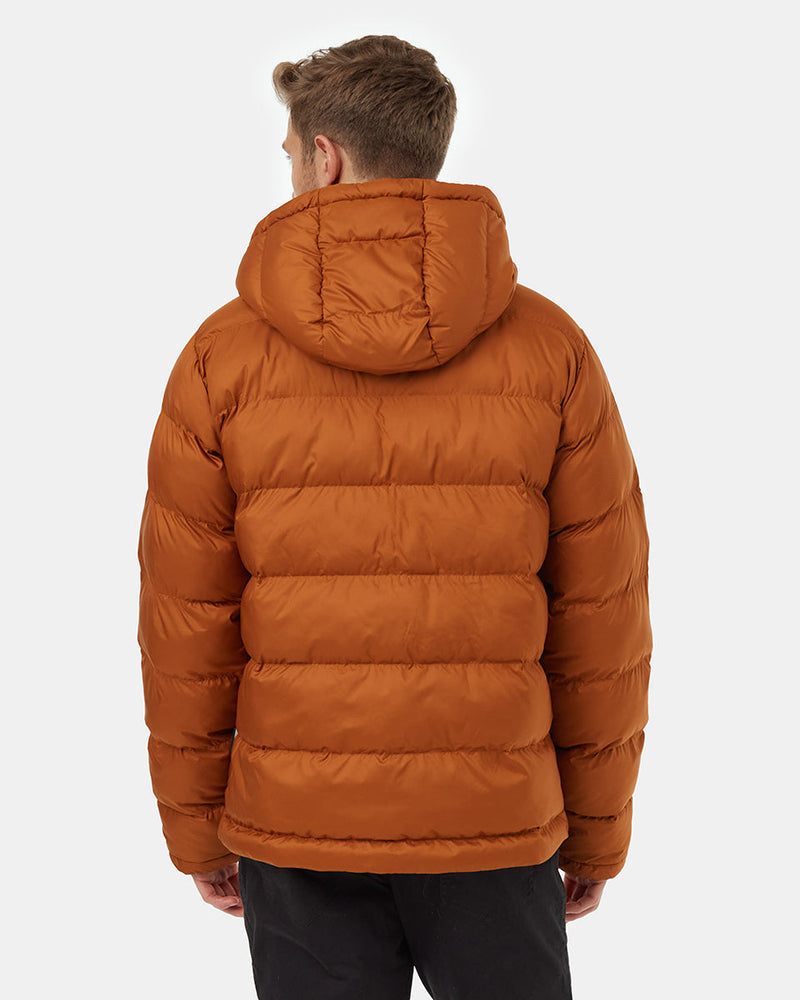 Brown-Water-Resistant-Mid-Length-Puffer-Jacket