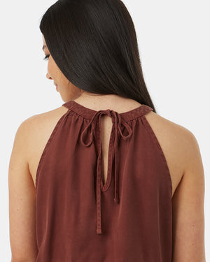 Brown-Women_s-Halterneck-Summer-Dress