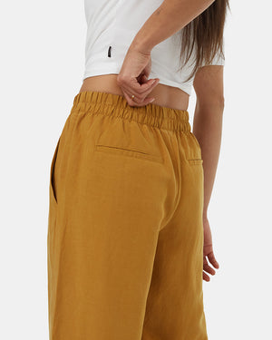 Brown-Womens-Cropped-Wide-Leg-Trousers