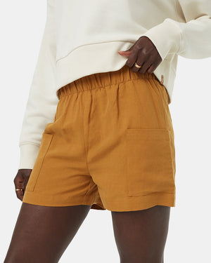 Brown-Womens-Lightweight-Summer-Shorts