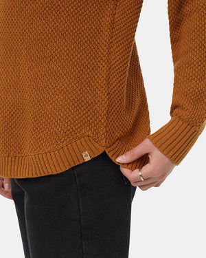 Brown-Womens-Organic-Cotton-Knit-Sweater