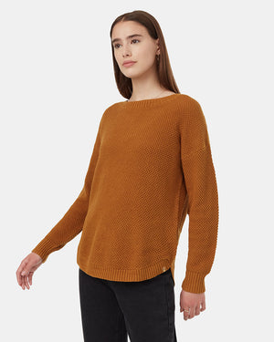 Brown-Womens-Organic-Cotton-Knit-Sweater