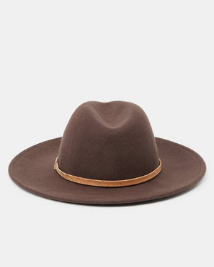 Brown Recycled Wool Fedora