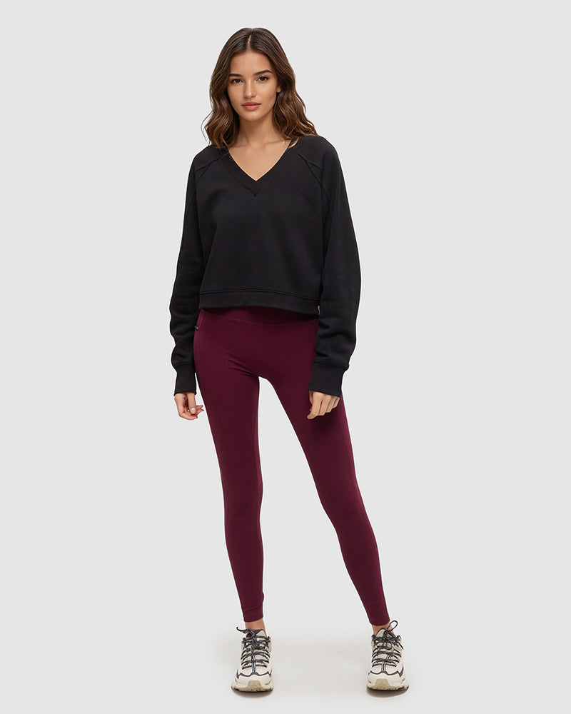 Burgundy-High-Rise-Brushed-Legging