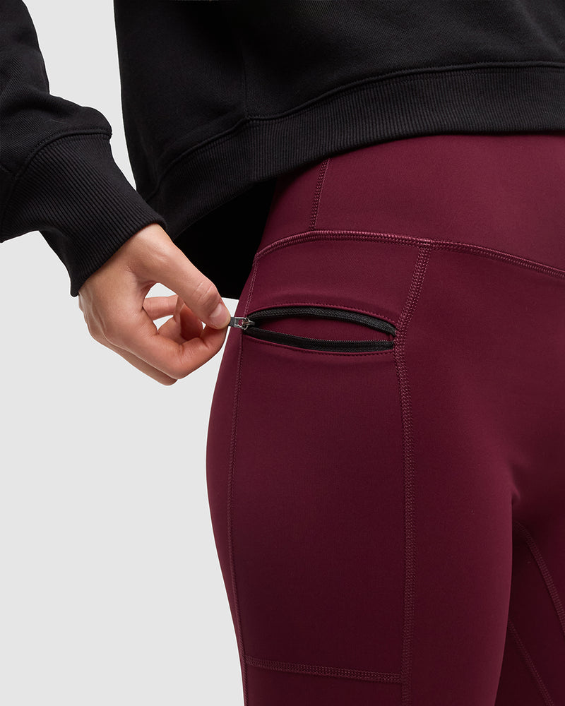 Burgundy-High-Rise-Brushed-Legging
