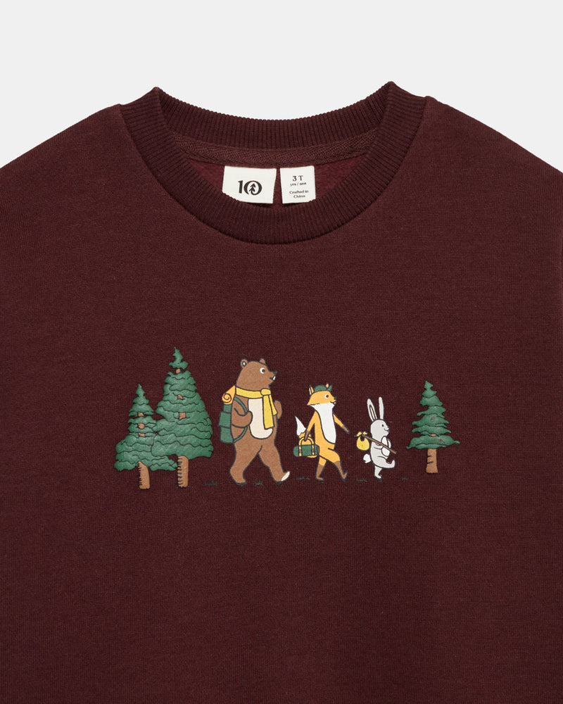 Burgundy-Organic-Cotton-Ribbed-Collar-Graphic-Sweatshirt