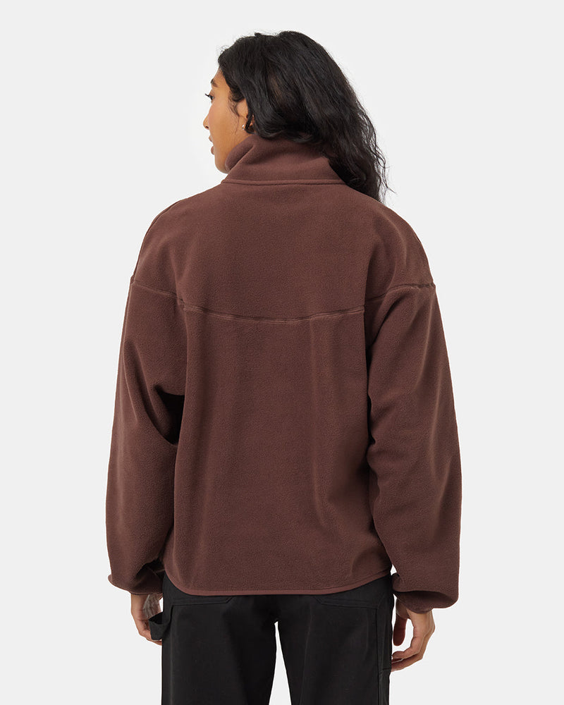 Burgundy-Recycled-Polyester-High-Snap-Neck-Sweater
