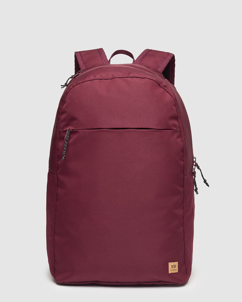Burgundy-Sustainable-Water-Repellent-Backpack