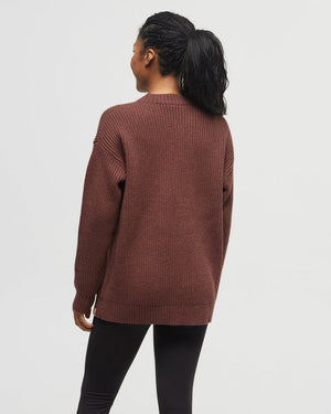 Burgundy-Women_s-Oversized-Long-Wool-Cardigan